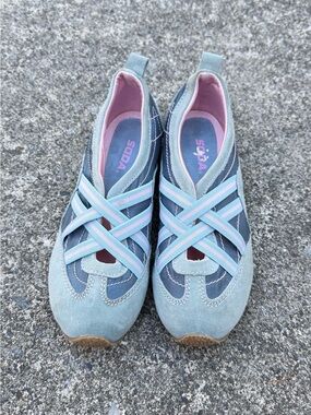 Vintage Soda Blue Slip-On Sneakers Pink Lining Y2K Miu Miu Style 7–7.5